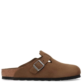 Birkenstock Suede Leather Clogs, Dark Tea Tonal